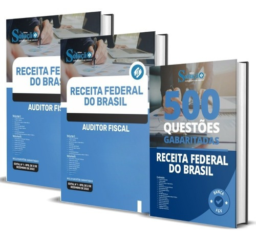 Kit Apostila Receita Federal Do Brasil 2023 Auditor Fiscal + 500 Questões Gabaritadas, De Professores Especializados. Editora Editora Solução, Capa Mole, Edição Oficial Em Português, 2022