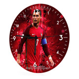 Reloj De Pared Cristal Cristiano Ronaldo Futbol Equipo 02