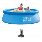 Piscina Inflável Easy Set 3.077 Litros Bomba De Inflar Intex