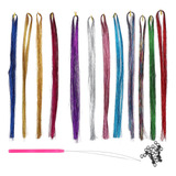 Set De Extensiones Sparkly Hair Tinsel Con Herramientas Glit