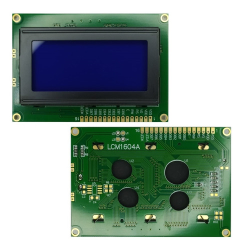 Display Lcd 16x4 4x16 Lcm1604a Azul 5v 16 X 4 Para Arduino