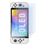 3 Piezas Micas Cristal Templado Nintendo Switch Oled 2021.