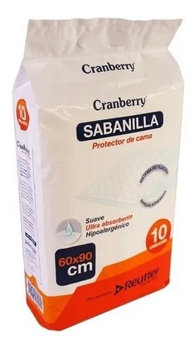 Sabanillas Protector De Cama Desechable Cranberry 60x90cm 10 Unidades