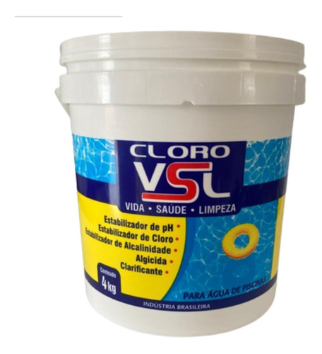 Cloro Piscina Alta Concentração 5 Em 1 Bio Vsl 4kg