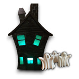 Lampara Casa Embrujada Rgb + 3 Fantasmas Impresion 3d