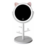 Espelho Gatinho Mini Led 2 Cores Portátil Acessórios