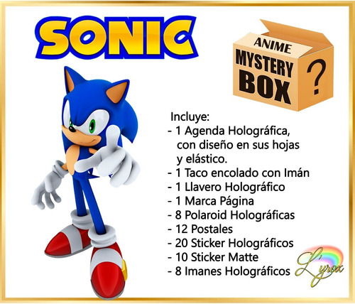 Sonic Caja Misteriosa Mystery Box Juego Game Gamer