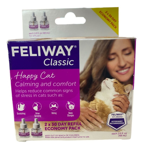 Feliway Classic Recarga De 2 X 30 Dias 48ml