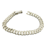 Pulsera Maciza Groumet 10mm Cierre Cajón 21cm Plata 925 