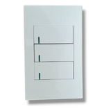 Interruptor Switch Triple Blanco Decorativo