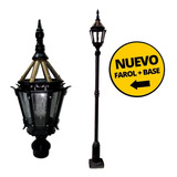 Farol Colonial Vintage 8 Caras Y Columna - Caño 2,5 Pulgadas