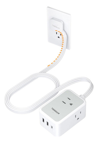 Extensión Eléctrica Regleta Multicontacto Usb, 3 Puertos Usb