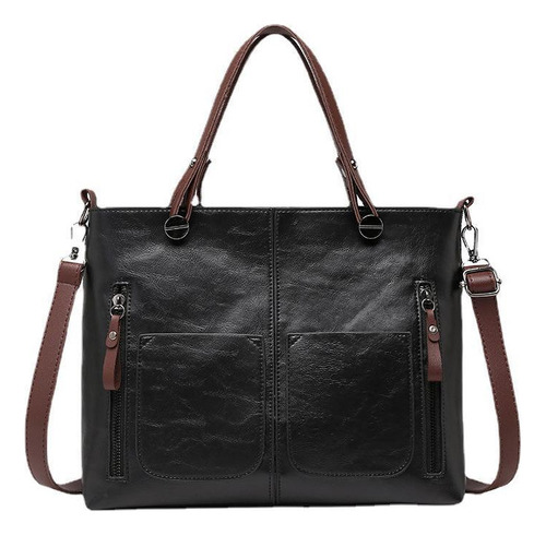 Bolso Tote Retro De Mujer De Gran Capacidad