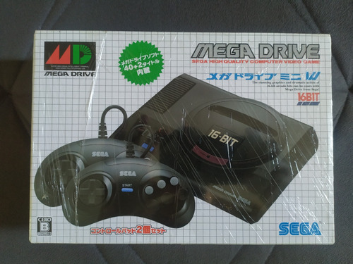 Console Sega Mega Drive Mini Com 2 Controles De 6 Botões Jap Impecável 