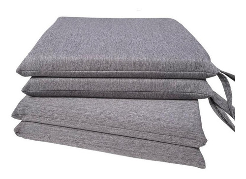 Pack X4 Almohadones Lino Para Silla Antimancha 40x40 Cubre