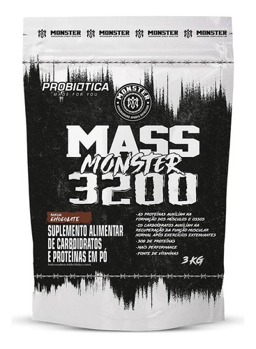 Hipercalorico Massa 3200 Monster Anticatabolic 3k Probiotica