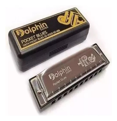 Gaita Profissional De Boca Dolphin Pocket Blues Em Dó