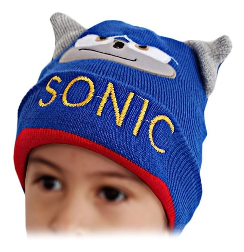 Gorro Muñeco Sonic Niños Orejas Pasamontaña Cerrado Tapaboca