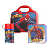 Set Spiderman Lunchera  Caja Sandwich  Cantimplora