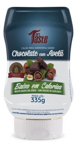 Calda Sabor Chocolate Com Avelã - Mrs Taste 335g