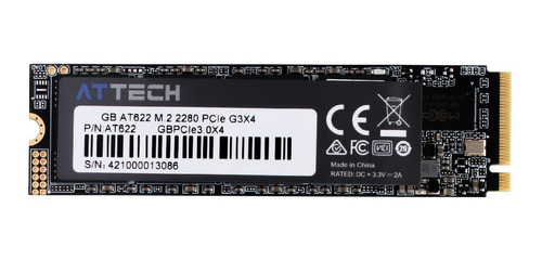 Disco Solido Ssd Attech At622 M2 Nvme Pcie 3.0 X4 256gb