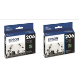 Pack 2 Tintas Epson 206 Negra Original Xp-2101