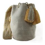 Mochila Wayuu Unicolor Lisa Beige Original E