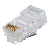 Conector Ficha Plug Macho Rj-45 Cat.6 Sólido  X10