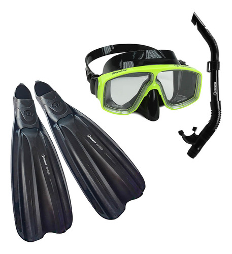 Kit Paraty Fun Dive Máscara Snorkel Nadadeira Mergulho Pesca