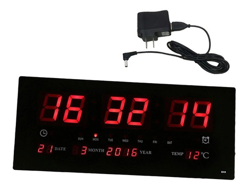 Reloj De Pared O Mesa Digital Con Calendario Temperatura