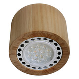 Spot Plafon Monovolumen Madera Apto Led Ar111 Luz Desing