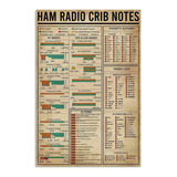 Letrero De  L Ham Radio Crib Notes Amateur Radio Tin Si...