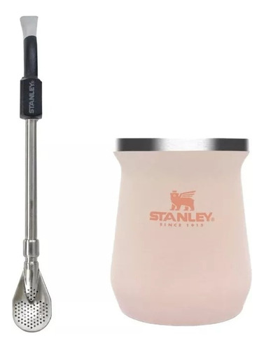 Set Stanley | Mate Rosa + Bombilla Spoon Negra | Original