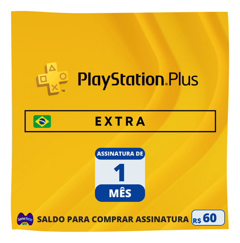 Playstation Psn Plus Extra 1 Mes - Brasileira - Ps4 Ps5