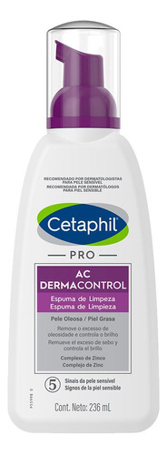 Cetaphil Pro Ac Control Espuma De Limpieza Pieles Grasas Limpiador Exceso De Sebo Control Del Brillo