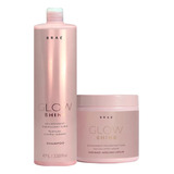 Kit Braé Glow Shine Shampoo 1 Litro + Máscara 500g 