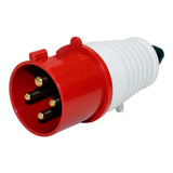 Plug Macho Industrial 3p+t 16a 6h Vermelho 380v Mgi-014 Jng