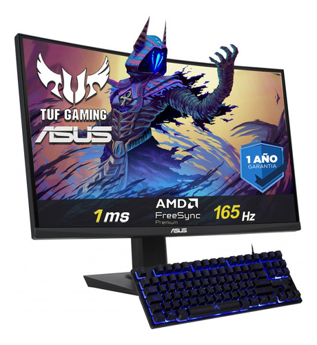 Monitor Asus Curvo Tuf Gaming Vg24v 23.6  Amd Freesync + Kit