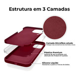 Capinha Case Silicone Rígido Compatível Com iPhone 11 Cor Rosa Hibisco