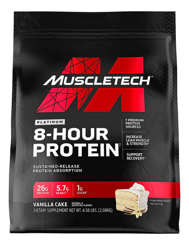 Proteina Muscletech Phase 8 Protein 4.5 Lb Los Sabores Sabor Vainilla