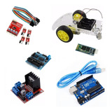 Kit Carro Robô Segue Faixa Linha Arduino Chassi Bluetooth