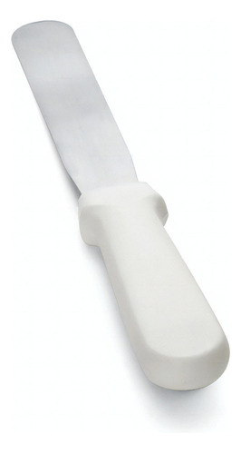Espátula Repostería Acero Inoxidable Mango De Plástico 15 Cm Color Blanco