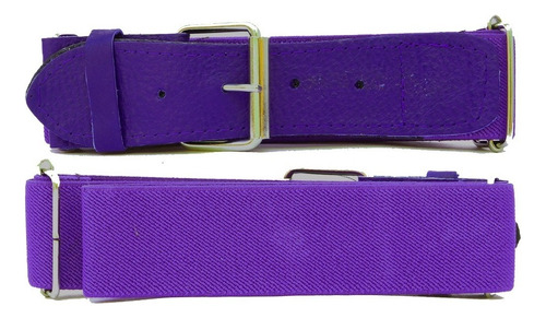 Cinturón Elástico Deportivo Beisbol Softbol Bs Unitalla Color Violeta Talla Ajustable