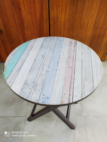 Mesa De Madera Redonda