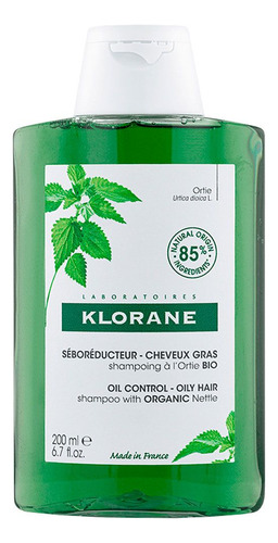 Klorane Shampoo Extracto De Ortiga Cabellos Grasos Seborregulador Aporta Volumen Ortie