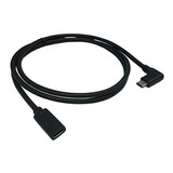 Cable De Extension Usb Tipo C Macho A Hembra Color Negro