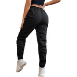 Calça Jogger Tactel Feminina Microfibra Juvenil Zíper Oferta