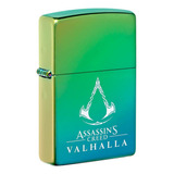 Encendedor Zippo Assassin's Creed Valhalla Verde Azulado