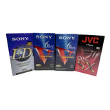 Lote Video Cassette Vhs Sony & Jvc  6 Hrs 4pzas Premium 