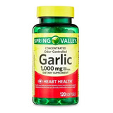Spring Valley Garlic 1g  C/ 120 Caps Gelatinosas  Importado